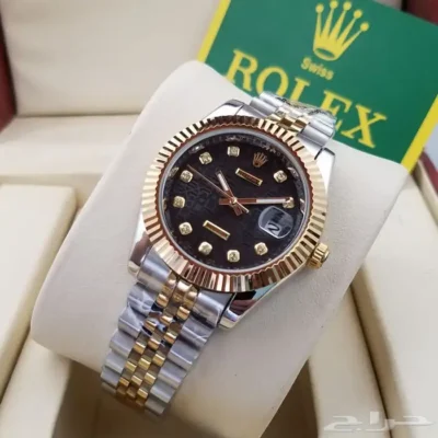 Rolex Datejust black dial and diamond markers