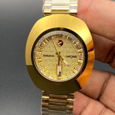 Rado Diastar oval case with a crystal-studded dial