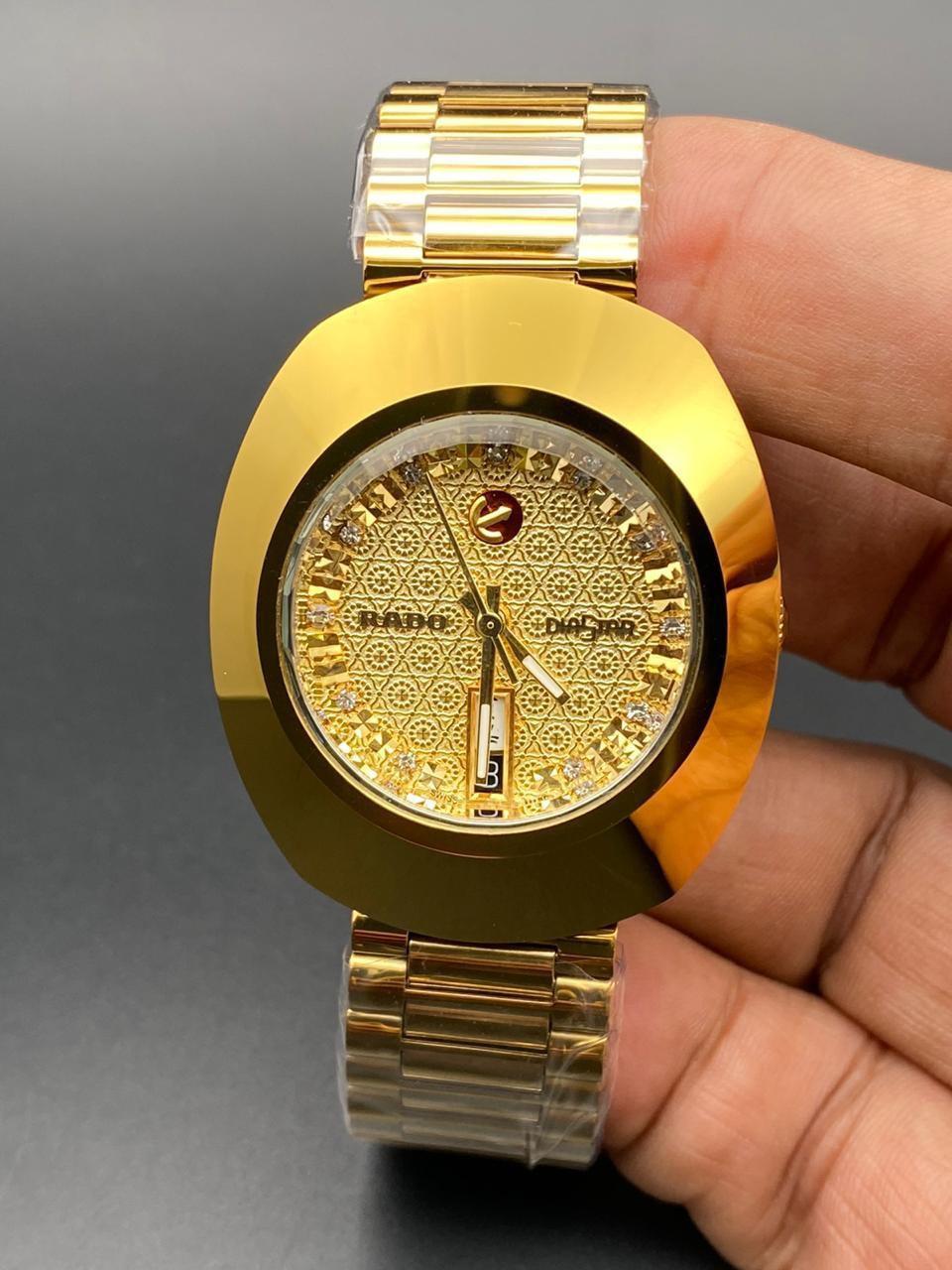 Rado Diastar oval case with a crystal-studded dial