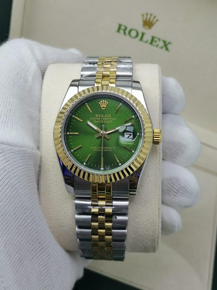 Rolex Datejust striking green dial