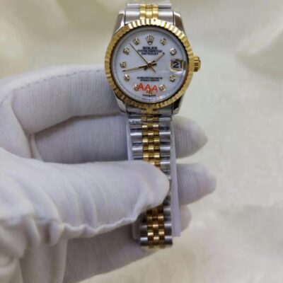 Rolex Datejust White mother-of-pearl dial with diamond hour markers